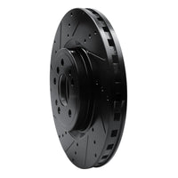 R1 Concepts R1 12-18 Mercedes-Benz ML350 Front Left Drilled & Slotted Black Brake Rotor