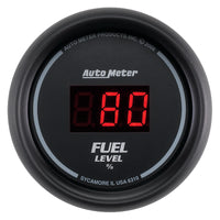 Autometer 52mm Black Digital Programmable Empty-Full Fuel Level Gauge