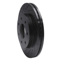 R1 Concepts R1 04-08 Ford F-150 4WD Front Left Drilled & Slotted Black Brake Rotor