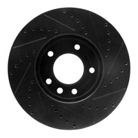 R1 Concepts R1 08-18 Mercedes-Benz G550 Front Left Drilled & Slotted Black Brake Rotor
