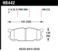 Hawk Performance Hawk 01-02 Miata DTC-30 Street Rear Brake Pads