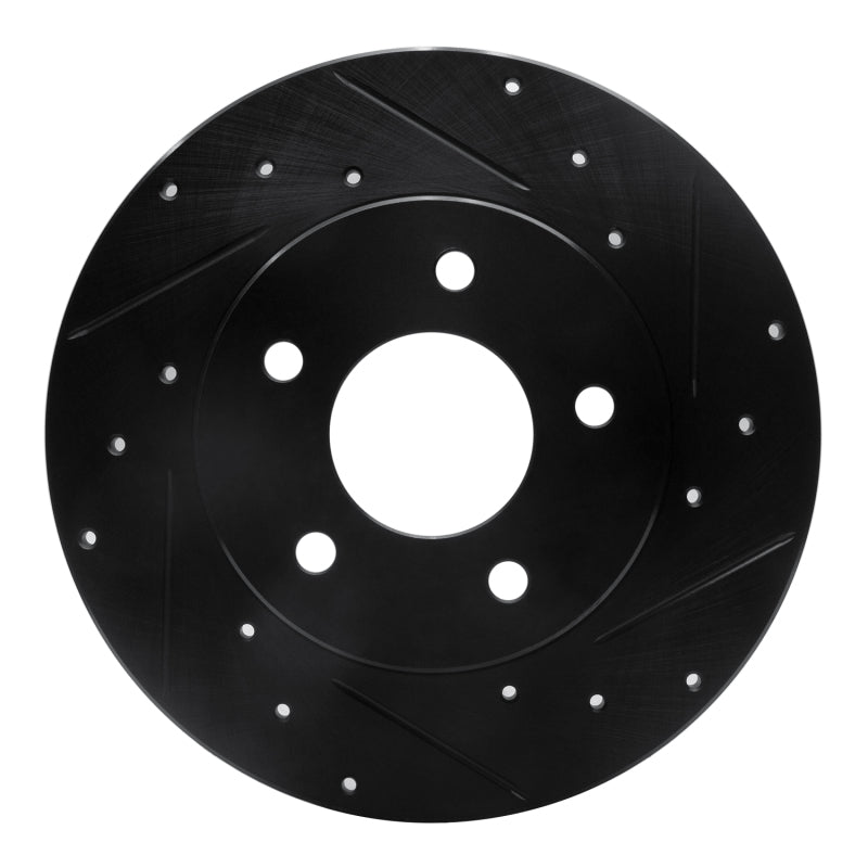 R1 Concepts R1 92-05 Buick Park Avenue Rear Right Drilled & Slotted Black Brake Rotor