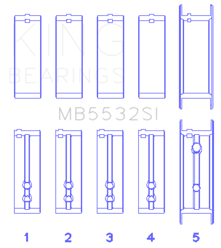 King Engine Bearings Chevrolet 151/153 (Size STD) Main Bearing Set