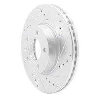 R1 Concepts R1 13-25 Cadillac ATS Front Right Drilled & Slotted Silver Brake Rotor