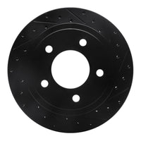 R1 Concepts R1 03-03 Dodge Ram 1500 Van Rear Right Drilled & Slotted Black Brake Rotor