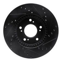 R1 Concepts R1 93-95 Acura Legend Front Left Drilled & Slotted Black Brake Rotor