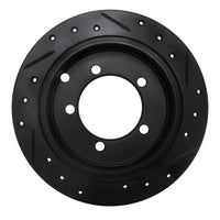 R1 Concepts R1 97-04 Mitsubishi DIAMANTE Rear Left Drilled & Slotted Black Brake Rotor