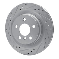 R1 Concepts R1 16-26 BMW 228I Gran Coupe Rear Left Drilled & Slotted Silver Brake Rotor