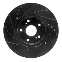 R1 Concepts R1 10-13 Suzuki Kizashi Front Right Drilled & Slotted Black Brake Rotor