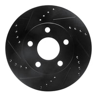 R1 Concepts R1 97-05 Chevrolet Classic Front Left Drilled & Slotted Black Brake Rotor
