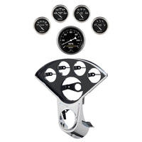 Autometer Old Tyme Black Direct Fit Dash Kit 55-59 Chevy Truck (1 x 3-3/8in. / 4 x 2-1/16in.)