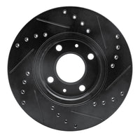 R1 Concepts R1 06-12 Dodge Attitude (Mexico) Front Left Drilled & Slotted Black Brake Rotor