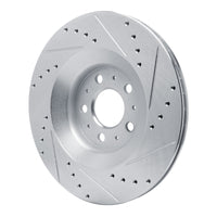 R1 Concepts R1 20-25 Tesla Model Y Rear Left Drilled & Slotted Silver Brake Rotor