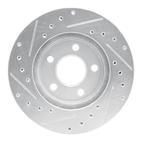 R1 Concepts R1 96-00 Chrysler Voyager Front Right Drilled & Slotted Silver Brake Rotor