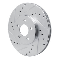R1 Concepts R1 89-95 Chrysler LeBaron Front Left Drilled & Slotted Silver Brake Rotor