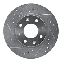 R1 Concepts R1 04-09 Kia SPECTRA5 Front Left Drilled & Slotted Silver Brake Rotor