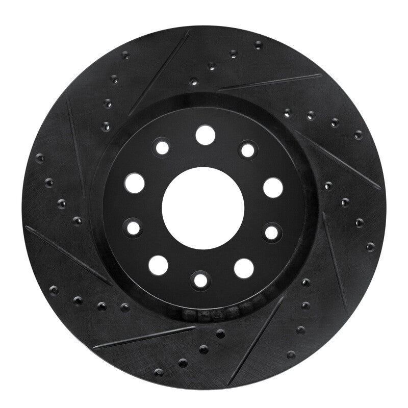R1 Concepts R1 2002-2018 Dodge Sprinter 2500 Rear Left Drilled & Slotted Black Brake Rotor
