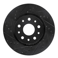 R1 Concepts R1 2002-2018 Dodge Sprinter 2500 Rear Left Drilled & Slotted Black Brake Rotor