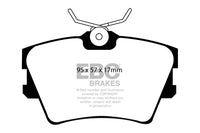 EBC 96-98 Volkswagen Eurovan 2.5 Vented Rotors Greenstuff Rear Brake Pads