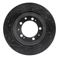 R1 Concepts R1 87-89 Porsche 944 Except Turbo Rear Right Drilled & Slotted Black Brake Rotor