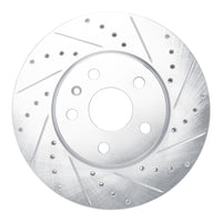 R1 Concepts R1 08-14 Cadillac CTS Front Right Drilled & Slotted Silver Brake Rotor