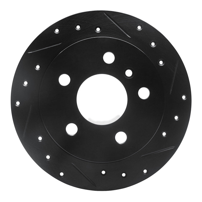 R1 Concepts R1 06-11 Mercedes-Benz B200 Rear Right Drilled & Slotted Black Brake Rotor