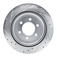 R1 Concepts R1 21-25 Ford F-150 4WD Rear Right Drilled & Slotted Silver Brake Rotor