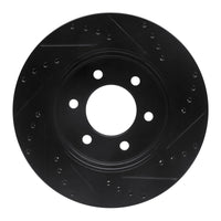 R1 Concepts R1 02-06 Ford Expedition Front Left Drilled & Slotted Black Brake Rotor