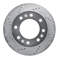 R1 Concepts R1 06-11 Cadillac DTS Front Left Drilled & Slotted Silver Brake Rotor