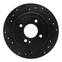 R1 Concepts R1 12-25 Dodge Attitude (Mexico) Rear Left Drilled & Slotted Black Brake Rotor