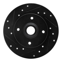 R1 Concepts R1 85-02 Volkswagen Cabrio Rear Left Drilled & Slotted Black Brake Rotor