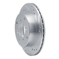 R1 Concepts R1 89-01 Chevrolet Metro Front Right Drilled & Slotted Silver Brake Rotor