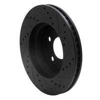 R1 Concepts R1 02-07 Jeep Liberty Front Left Drilled & Slotted Black Brake Rotor