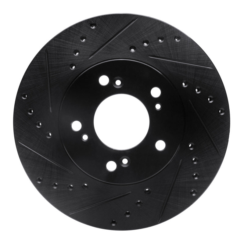 R1 Concepts R1 93-95 Acura Legend Front Left Drilled & Slotted Black Brake Rotor
