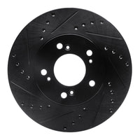 R1 Concepts R1 93-95 Acura Legend Front Left Drilled & Slotted Black Brake Rotor