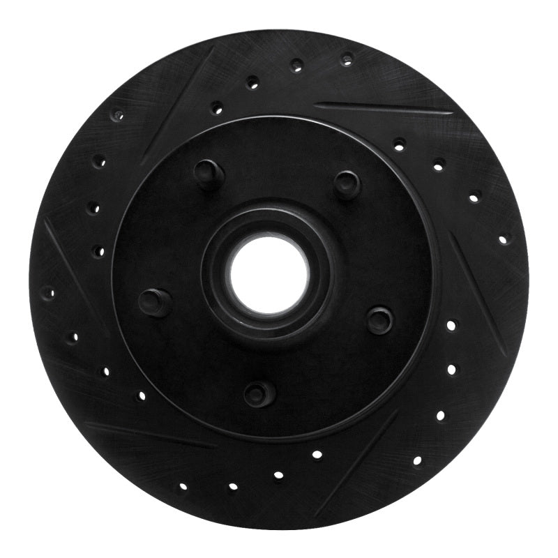 R1 Concepts R1 83-94 Ford Ranger (USA/Canada) Front Left Drilled & Slotted Black Brake Rotor