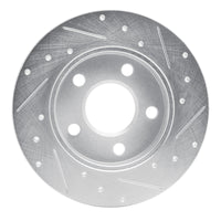 R1 Concepts R1 04-16 Buick LaCrosse Rear Left Drilled & Slotted Silver Brake Rotor