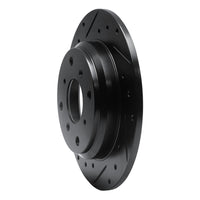 R1 Concepts R1 86-96 Acura Legend Rear Left Drilled & Slotted Black Brake Rotor