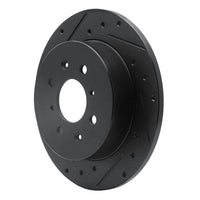 R1 Concepts R1 01-05 Acura EL Rear Left Drilled & Slotted Black Brake Rotor