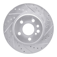 R1 Concepts R1 92-99 Mercedes-Benz 500SEL Rear Right Drilled & Slotted Silver Brake Rotor