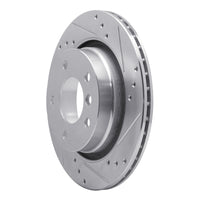 R1 Concepts R1 99-06 BMW 323I Rear Right Drilled & Slotted Silver Brake Rotor