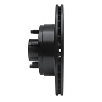 R1 Concepts R1 74-80 Ford Granada Front Right Drilled & Slotted Black Brake Rotor