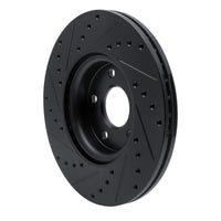 R1 Concepts R1 04-19 Ford C-MAX Front Right Drilled & Slotted Black Brake Rotor