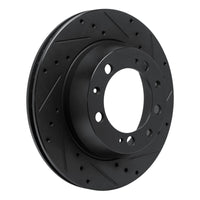R1 Concepts R1 86-95 Porsche 944 Turbo Rear Right Drilled & Slotted Black Brake Rotor