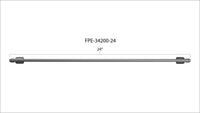 Fleece Performance 24in High Pressure Fuel Line (8mm x 3.5mm Line, M14x1.5 Nuts)