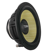 DS18 Dlx Qlty 6.5in+3.5in+2.2in 3-Way 180 Watt RMS 4 ohm Ylw Straw + Composite Foam Cone Neodymium