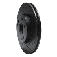R1 Concepts R1 90-95 Mercedes-Benz 300CE Front Right Drilled & Slotted Black Brake Rotor