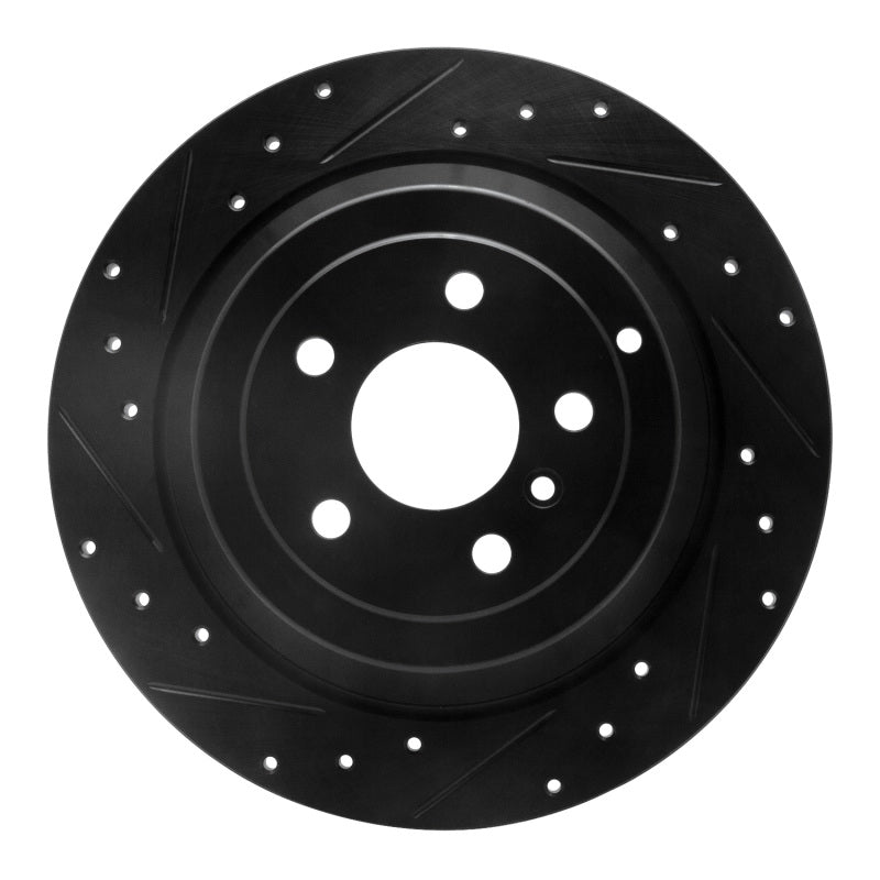 R1 Concepts R1 06-12 Mercedes-Benz R320 Rear Left Drilled & Slotted Black Brake Rotor