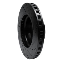 R1 Concepts R1 05-06 Pontiac GTO Front Left Drilled & Slotted Black Brake Rotor