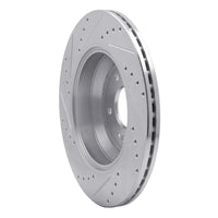 R1 Concepts R1 18-23 Genesis G80 Rear Right Drilled & Slotted Silver Brake Rotor
